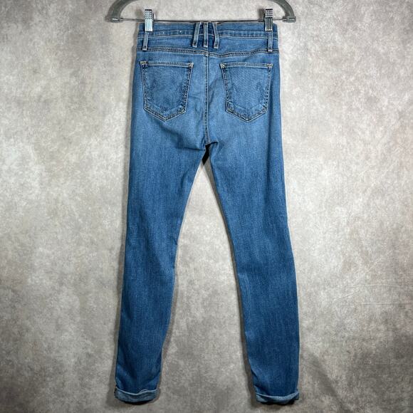 McGuire Pirelli Ankle Roll Jeans Women Size 26 Blue Medium Wash Denim Distressed - Picture 5 of 11